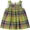 Clothi Round Collar Sleeveless Plaid Dress, Grass - Dresses - 1 - thumbnail