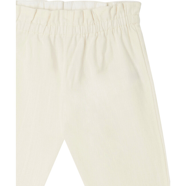 Luciole Pleated Waist Wide Leg Pants, Milk White - Pants - 3