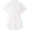 Christa Straight Belted Cut Above-Knee Dress, Milk White - Dresses - 2