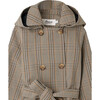 Charlene Large Detachable Hood Lapel Collar Trench Coat, Scottish Beige - Coats - 3 - thumbnail