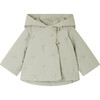 Bonno Cherries Embroidered Hooded Jacket, Green Grey - Jackets - 1 - thumbnail