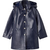Calliope Detachable Hood Lapel Collar Coat, Marine - Coats - 1 - thumbnail