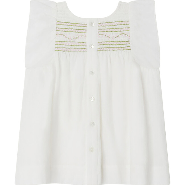 Cadelili Crew Neck Flared Cut Dress, Milk White - Dresses - 2