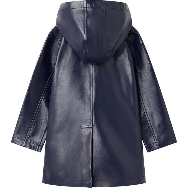 Calliope Detachable Hood Lapel Collar Coat, Marine - Coats - 2