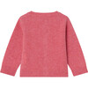 Cala Ribbed Crew Neck Straight Cut Cardigan, Raspberry - Cardigans - 2