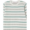 Carl Crew Neck Picot Trim Striped Jumpsuit, Lagoon Blue - Onesies - 3