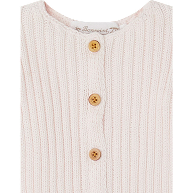 Capricioso Crew Neck Long Sleeve Cardigan, Pink - Cardigans - 3