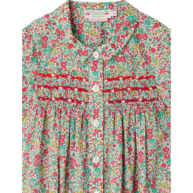 Candice Shirt Collar Smocked Dress, Mint - Dresses - 3