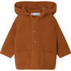 Atexane Large Hooded Straight Cut Jacket, Honey - Cardigans - 1 - thumbnail