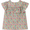 Bianca Liberty Floral Wide Ruffled Yoke Blouse, Mint - Blouses - 2