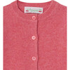 Cala Ribbed Crew Neck Straight Cut Cardigan, Raspberry - Cardigans - 3