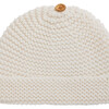 Barbo Woodden Button Cuffed Beanie, White - Hats - 2