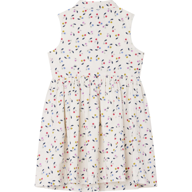 Anne Shirt Collar Large 4-Button Cherry Printed Dress, Multicolors - Dresses - 2