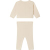 Angelou Buttoned Cardigan And Straight Pants Set, Ecru - Mixed Apparel Set - 2