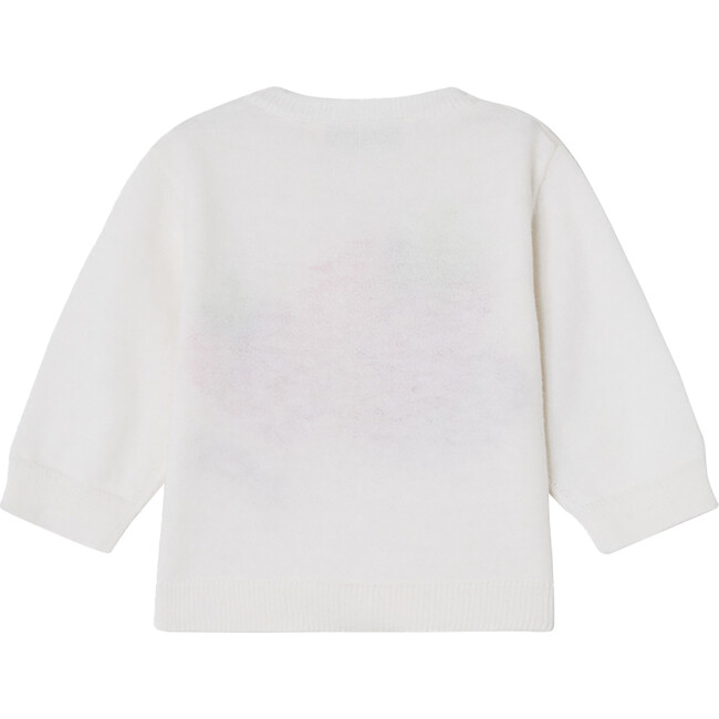 Almire Ribbed Crew Neck Strawberry Motif Sweater, White - Sweaters - 2