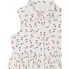 Anne Shirt Collar Large 4-Button Cherry Printed Dress, Multicolors - Dresses - 3