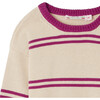 Anumati Crew Neck Long Sleeves Striped Sweater, Purple - Sweaters - 3