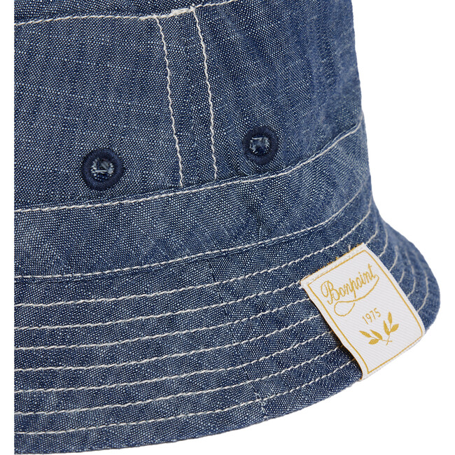 Aloha Embroidered Eyelet Bucket Hat, Blue - Hats - 2