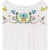 Althea Short Sleeve Hand-Embroidered Blouse, Milk White - Blouses - 3