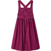 Gladys Vintage Pinafore Wide Cross-Over Back Straps Dress, Purple - Dresses - 2