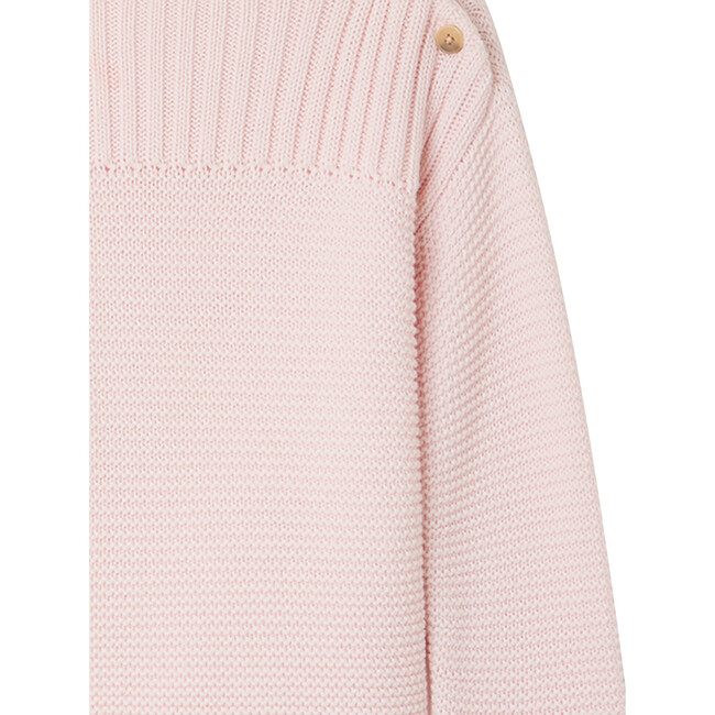 Amiral Boat Neck Long Sleeve Straight Cut Sweater, Pink - Sweaters - 3