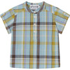 Emilio Crew Neck Short Sleeve Tunic, Turquoise - Tunics - 1 - thumbnail