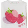 Almire Ribbed Crew Neck Strawberry Motif Sweater, White - Sweaters - 3