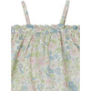 Apo Liberty Print Flared Cut Thin Strap Blouse, Pink Flowers - Blouses - 3
