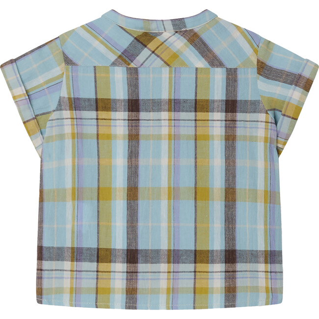 Emilio Crew Neck Short Sleeve Tunic, Turquoise - Tunics - 2