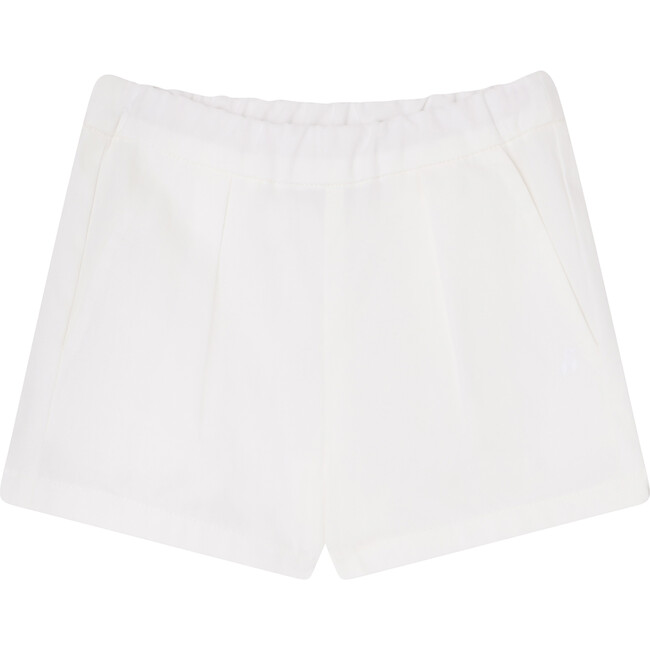 Courty Straight Cut Wide Leg Shorts, White - Shorts - 1