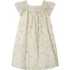Coryse Liberty Print Short Ruffled Sleeve Smock Dress, Pink Flowers - Dresses - 1 - thumbnail