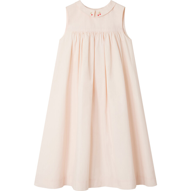 Cylene Smart Hand-Embroidered Bonpoint Cherry Dress, Pink - Dresses - 1