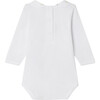 Cygne Peter Pan Collar Long Sleeve Onesie, White - Bodysuits - 2