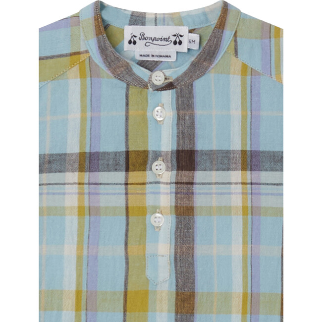 Emilio Crew Neck Short Sleeve Tunic, Turquoise - Tunics - 3