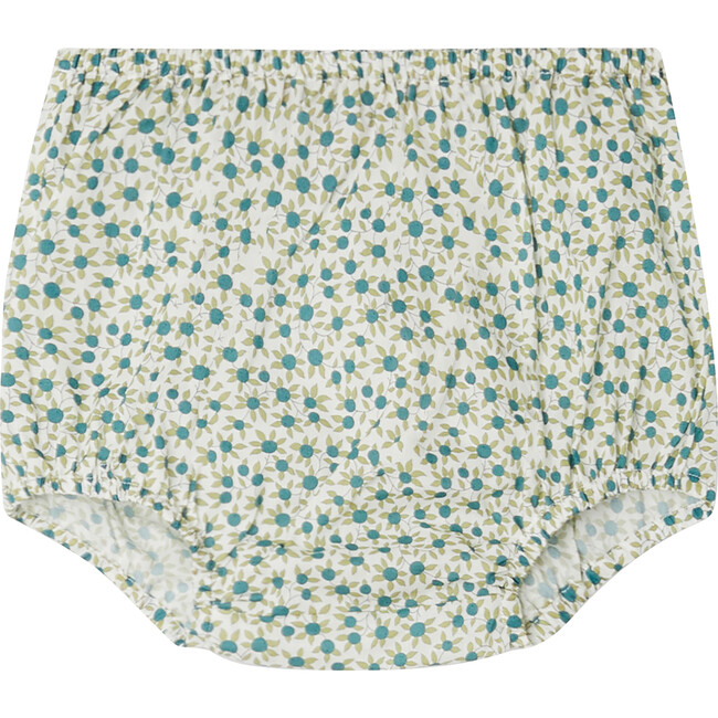 Aki Liberty Floral Print Bloomers, Turquoise Green