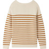 Crofton Ribbed Crew Neck Striped Sweater, Honey - Sweaters - 2