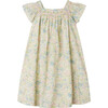 Coryse Liberty Print Short Ruffled Sleeve Smock Dress, Pink Flowers - Dresses - 2