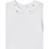 Cygne Peter Pan Collar Long Sleeve Onesie, White - Bodysuits - 3