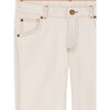 Dewey 5-Pocket Back Embroidered Jeans Pant, Ecru - Pants - 3