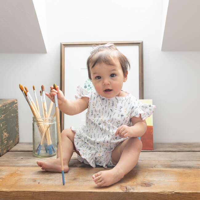 Classic Bubble, Wildflower Print - Rompers - 4