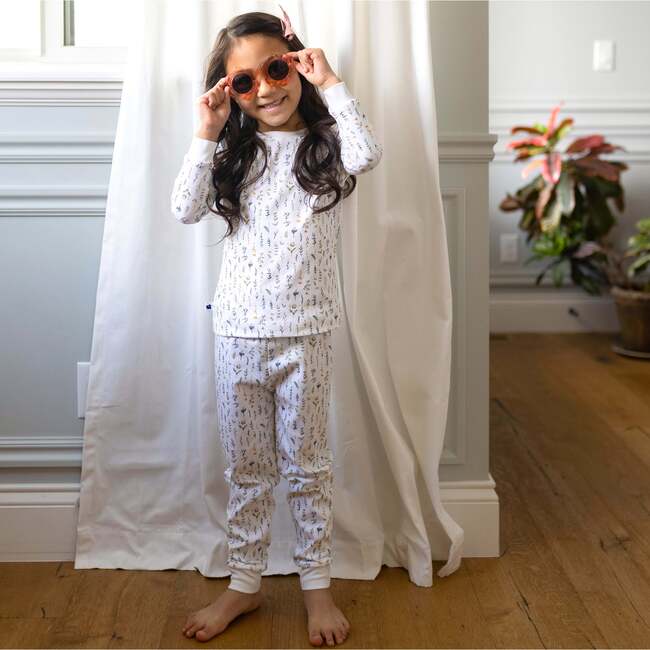 Crewneck Pajama Set, Wildflower Print - Pajamas - 4