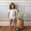 Organic Peter Pan Collar Bodysuit, Wildflower Print - Bodysuits - 5