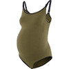 Women's Magnetic Bodysuit, Dark Olive - Tank Tops - 1 - thumbnail