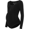 Women's Long Sleeve Bodysuit, Black - Tees - 1 - thumbnail