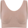 Women's Sleep Bra, Sand - Bras - 1 - thumbnail