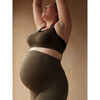 Women's Maternity Sports Leggings, Dark Olive - Leggings - 2 - thumbnail