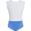 The Upper West High Neck 2-Tone One-Piece Swimsuit, Blue Deep - One Pieces - 1 - thumbnail