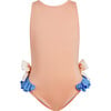 The Soho Crossover Back-Strap One-Piece Swimwsuit, Salmon Sky - One Pieces - 1 - thumbnail