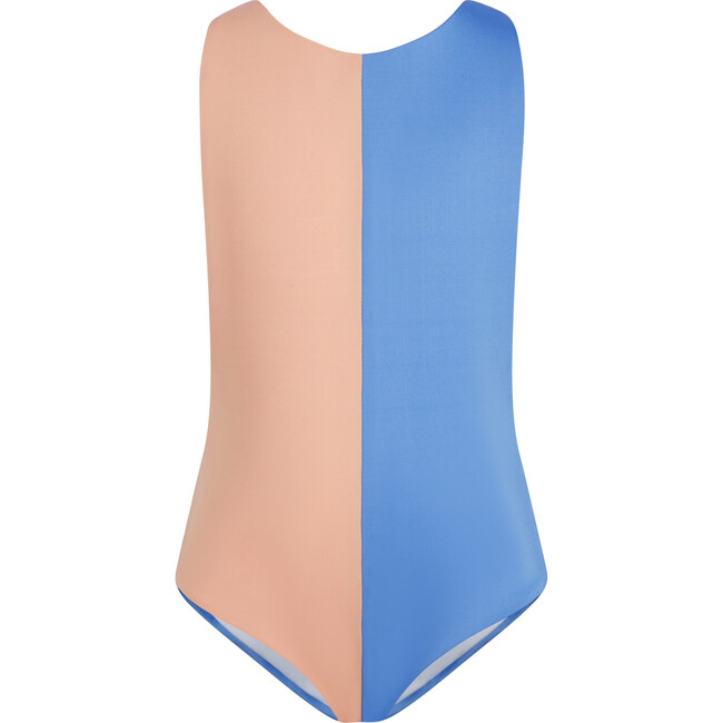 The Chelsea Low Back 2-Tone One-Piece Swimsuit, Salmon Sky