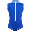 The Noho High Collar Front Half Zip One-Piece, Blue Deep - One Pieces - 1 - thumbnail